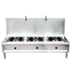 Bếp hầm 3 họng gas 1800x750mm inox 201 BHG3-VN