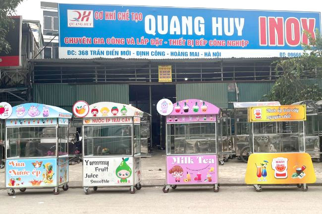Xe đẩy bán nước ép chất lượng