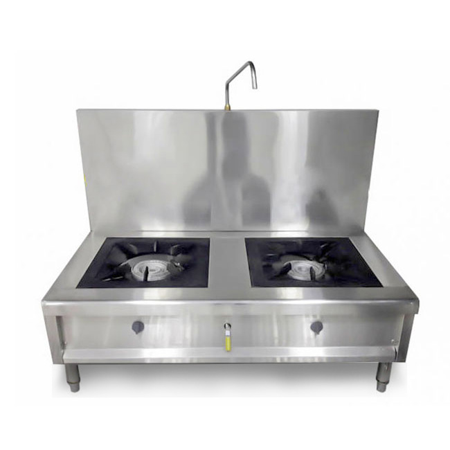 Bếp hầm 2 họng gas 1200x750mm inox 201 BHG2-VN