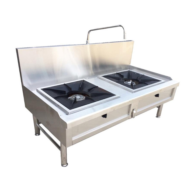 Bếp hầm 2 họng gas 1200x750mm inox 201 BHG2-VN