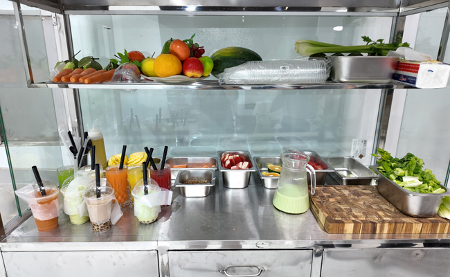 Khoang pha chế tối ưu thao tác cho người bán