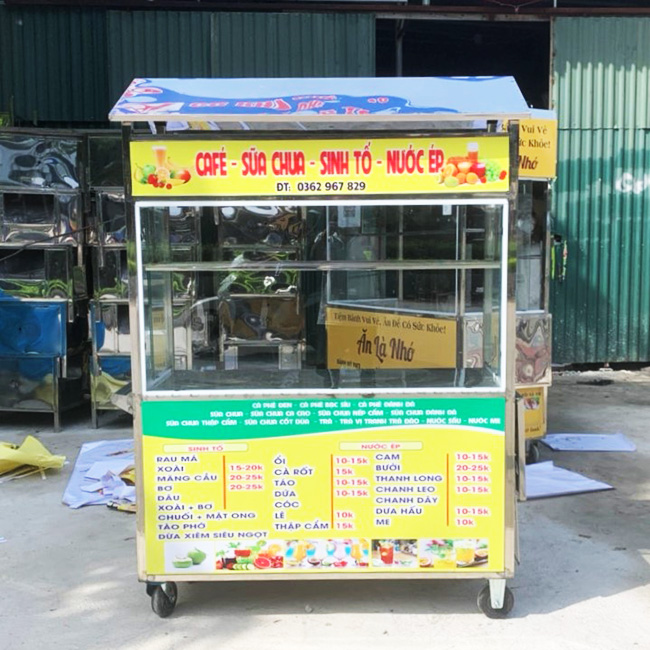 Kinh doanh xe cà phê mái chùa 1m8 có lợi nhuận không