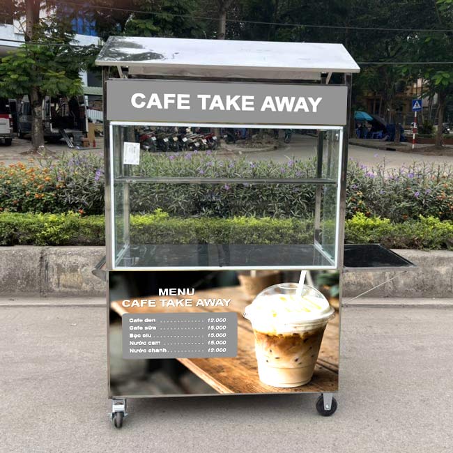 Xe cà phê mái chùa 1m2 chất lượng