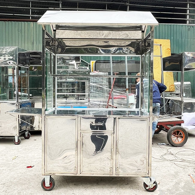 Xe cà phê mái chùa 1m2 tích hợp đa năng