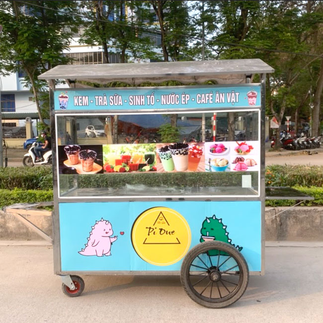 Xe trà sữa mái chùa 2m