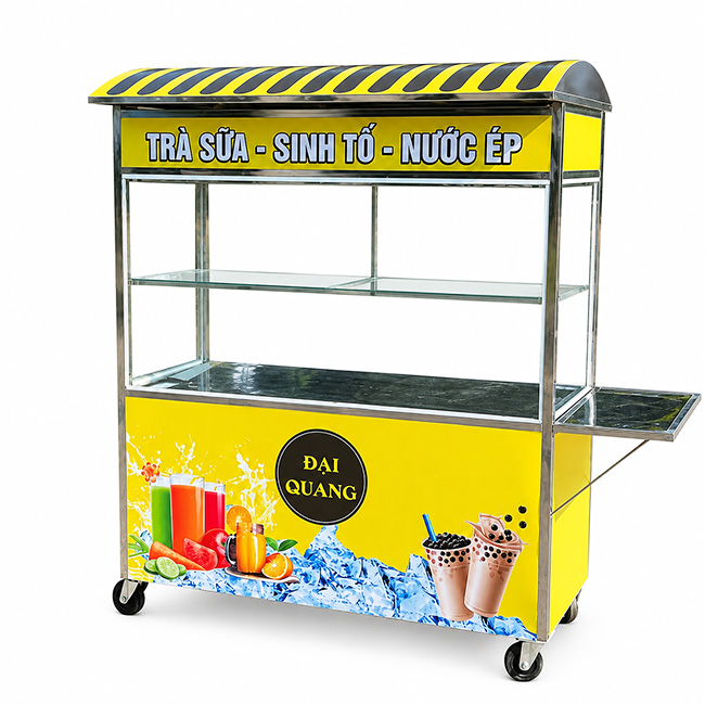 Xe trà sữa mái vòm 1m phù hợp nhiều mô hình