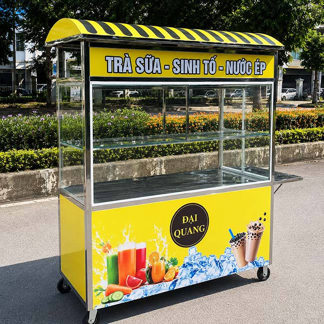 Xe trà sữa thiết kế mái vòm ấn tượng