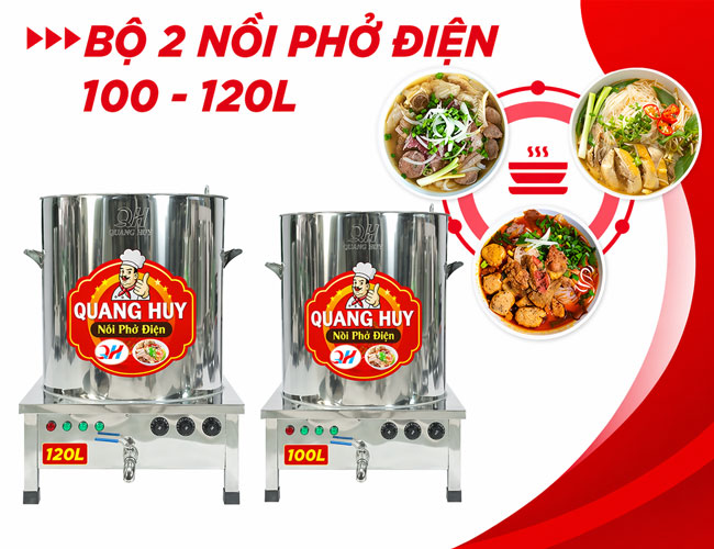Bộ 2 nồi phở dung tích lớn
