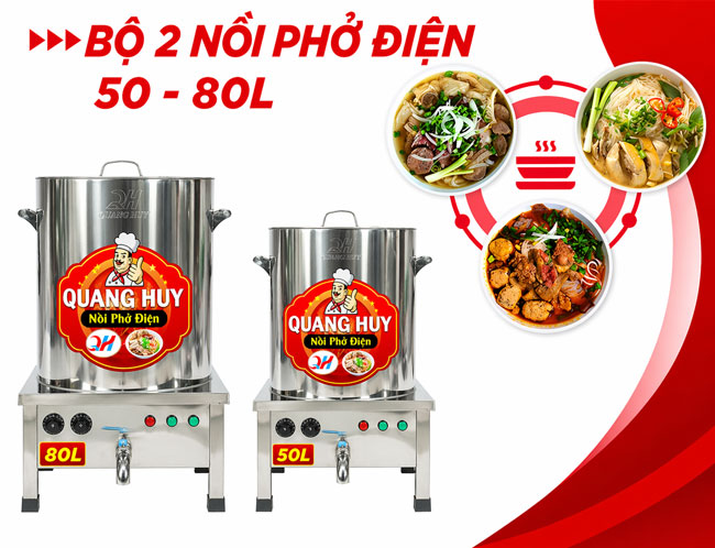 Bộ 2 nồi phở dung tích vừa