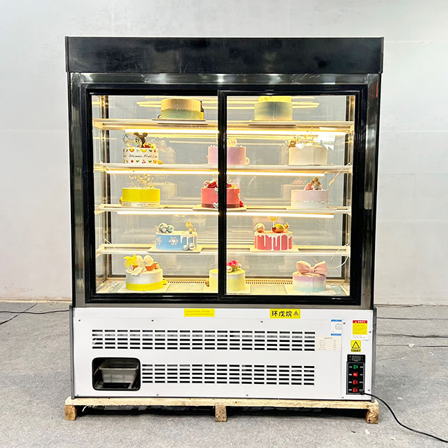 Cấu tạo chi tiết tủ bánh kem 1m5 5 tầng kính vuông