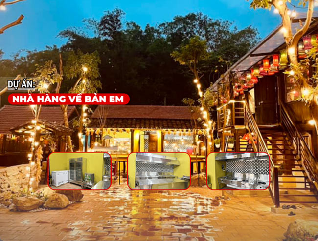 Dự án thi công bếp nhà hàng Về Bản Em
