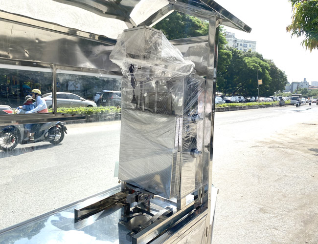 Khu Vực Chế Biến Trên Xe Bán Xôi Bánh Mì Mái Chùa 1m8