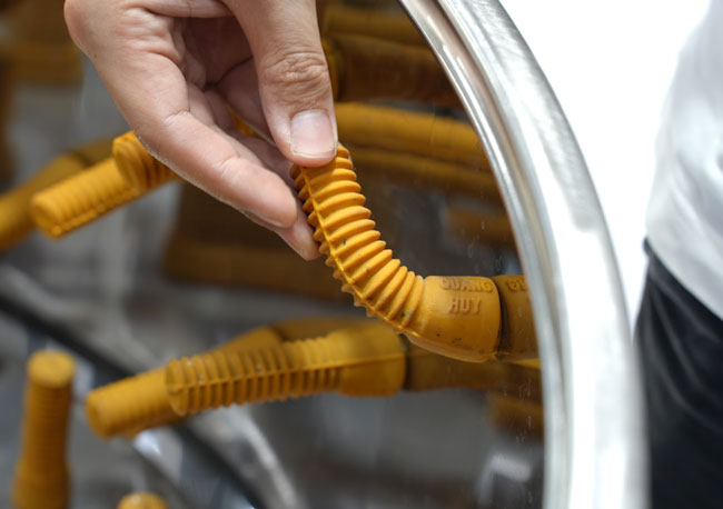 Núm cao su vặt lông gà vịt