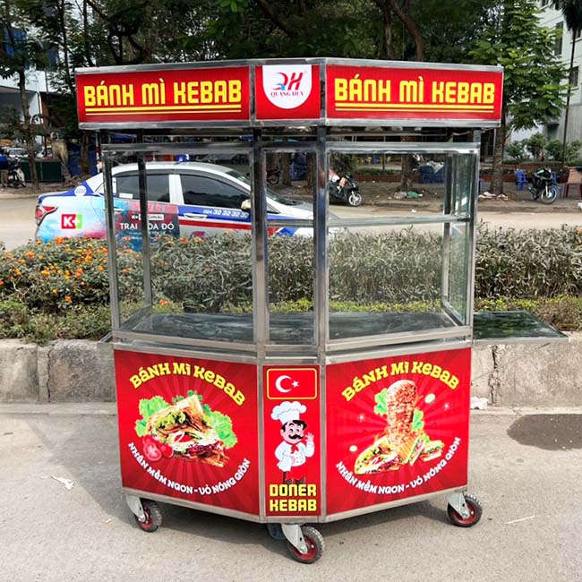 Mua xe bán bánh mì Kebab lục giác 1m2 ở đâu