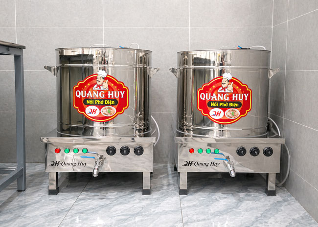 Nồi phở điện 100 lít tiện ích