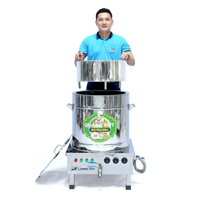 Nồi nấu phở điện 100L hầm xương, nấu nước lèo QHNP-100