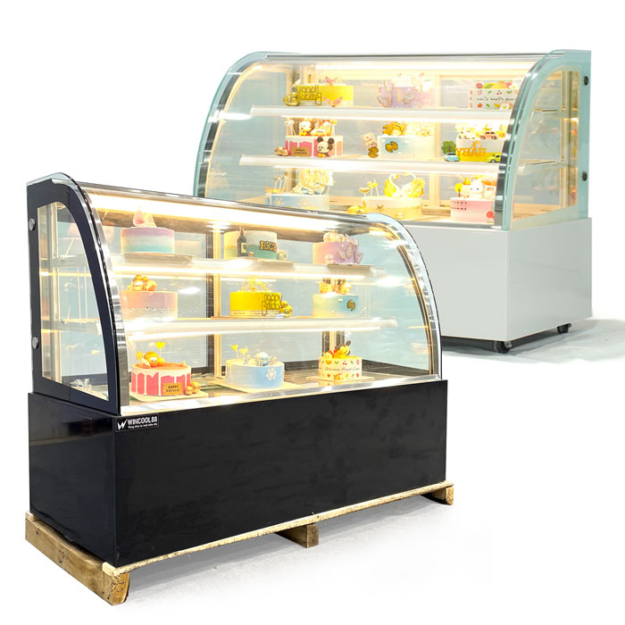 Tủ bánh kem 1m5 3 tầng kính cong BK15003C