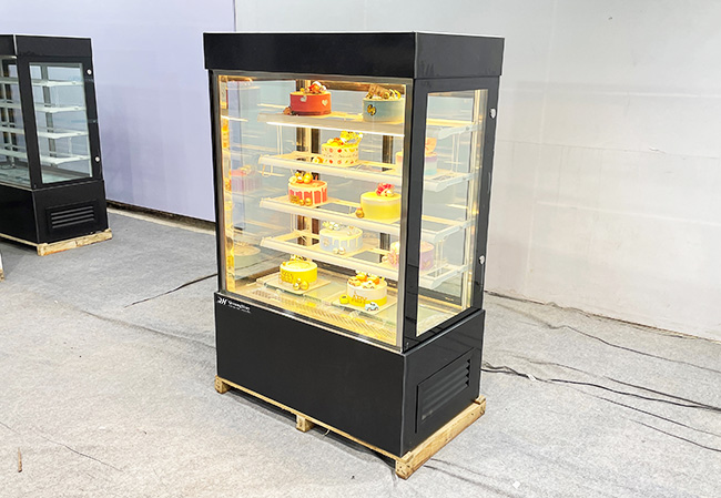 Tủ bánh kem 1m2 5 tầng kính vuông dễ dàng di chuyển