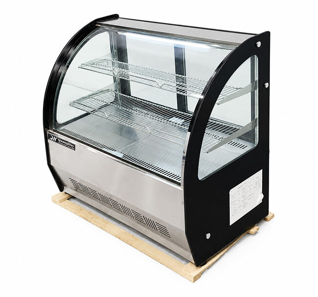 Tủ kính trưng bày bánh kem 90cm 3 tầng