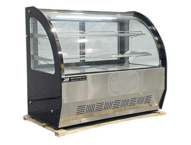 Tủ trưng bày bánh kem 90cm 3 tầng dễ vệ sinh và bảo quản