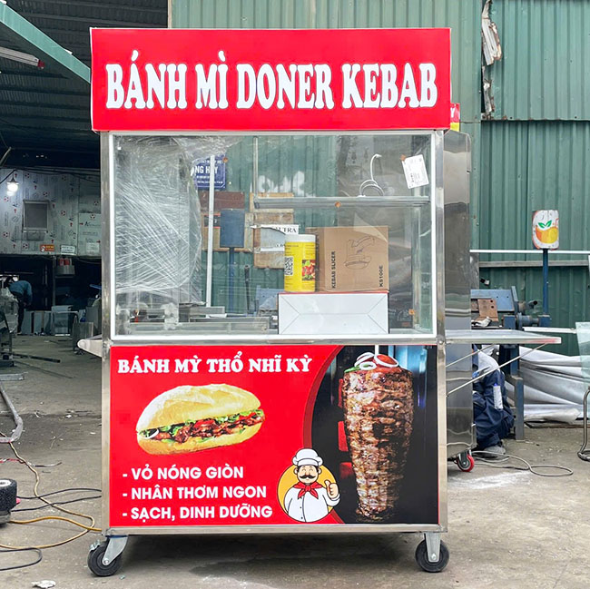 Ứng dụng thực tế xe bánh mì Thổ Nhĩ Kỳ mái bằng