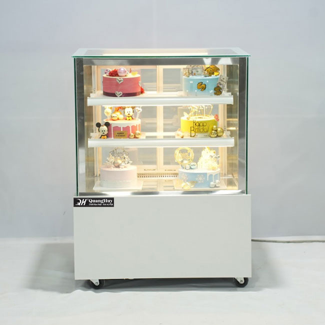 Ưu điểm tủ bánh kem 90cm kính vuông 3 tầng