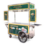 Xe bán xôi bánh mì mái bằng 2m XBX2.0-MB