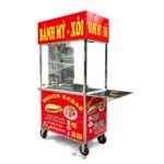Xe bán xôi bánh mì mái bằng 90cm XBM-X0.9-MB