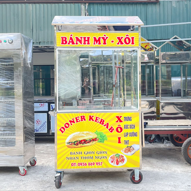 Lợi ích xe bánh mì mái chùa 90cm dễ dàng di chuyển