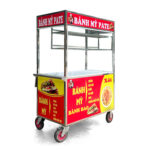 Xe bán xôi bánh mì mái bằng 1m X1000-B