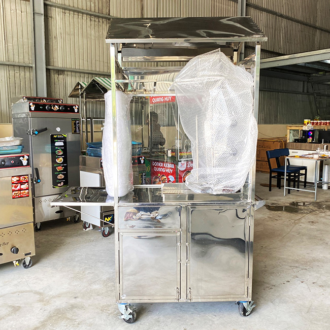 Xe bánh mì Thổ Nhĩ Kỳ mái chùa 90cm tích hợp đầy đủ