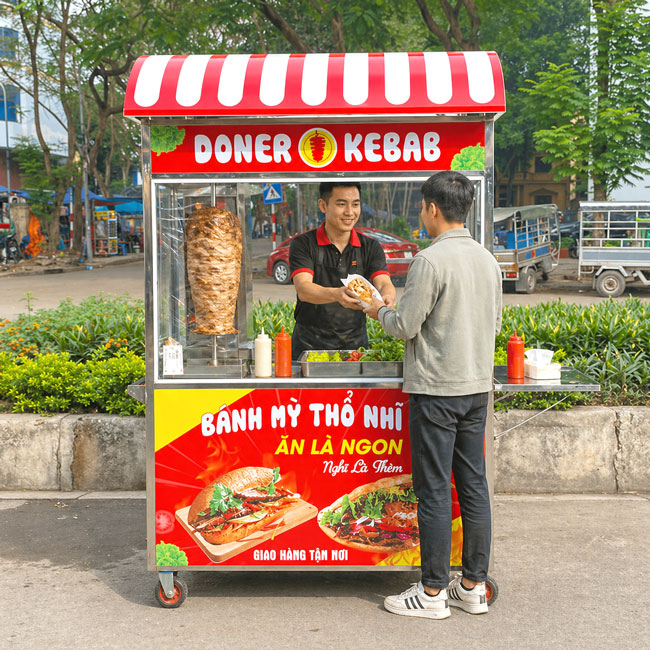Xe bán bánh mì Doner Kebab