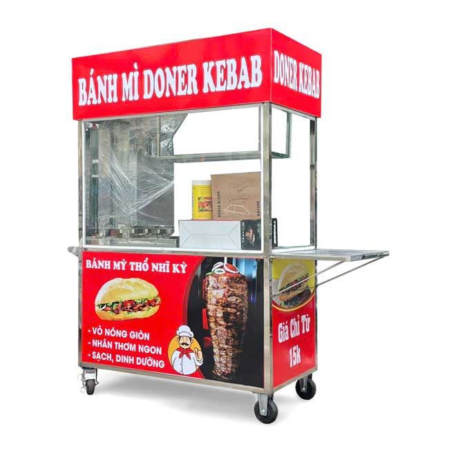 Xe bánh mì Thổ Nhĩ Kỳ mái bằng 1m2 NK1200-B