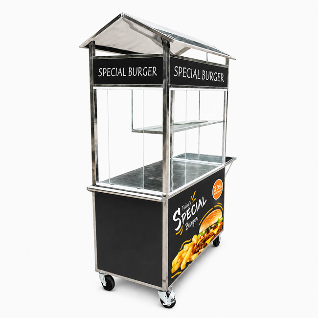 Cách sử dụng xe bánh mì hamburger mái chùa 1m