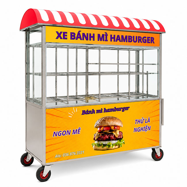 Hỗ trơ thiết kế xe bánh mì hamburger