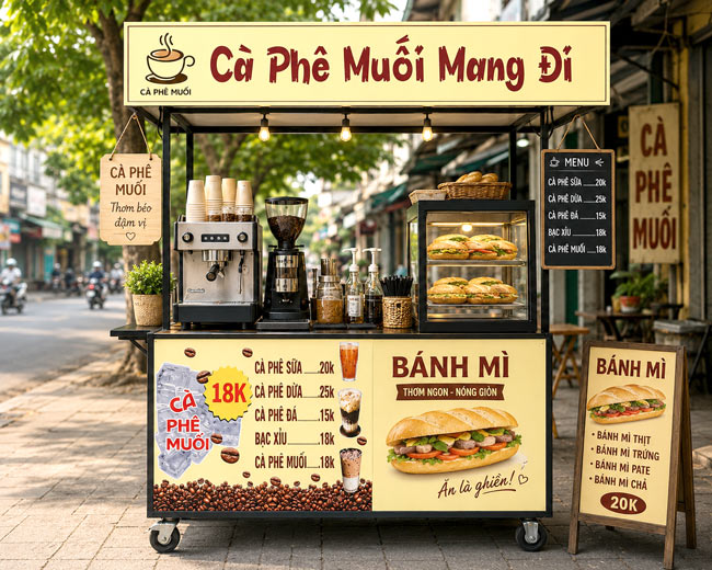 Kinh Doanh Cà Phê Pha Máy Và Bánh Mì