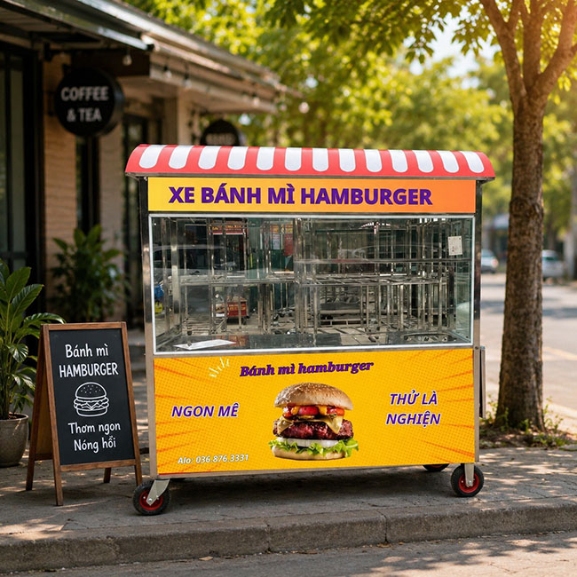 Mẹo sử dụng xe bánh mì hamburger mái vòm 1m5