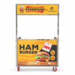 Xe bán bánh mì Hamburger mái bằng 1m XI-100-MB