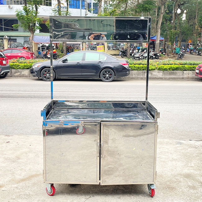 Xe bán bánh mì hamburger mái bằng 1m những lưu ý