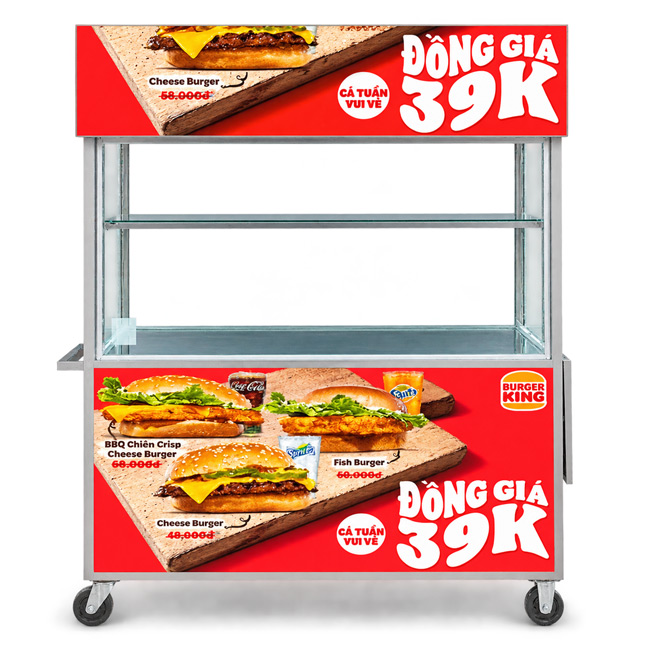 Xe bán bánh mì Hamburger mái bằng 2m XI-200-MB