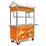 Xe bán bánh mì Pate mái chùa 1m8 XI-180-MA
