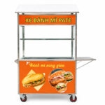 Xe bán bánh mì Pate mái chùa 1m8 XI-180-MA