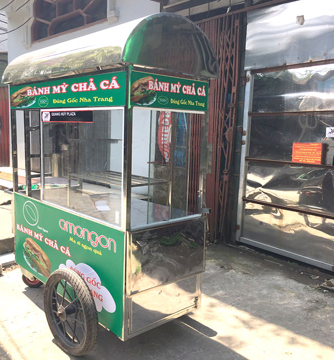 Xe bánh mì Chả Cá mái vòm 2m XBM-CC2.0