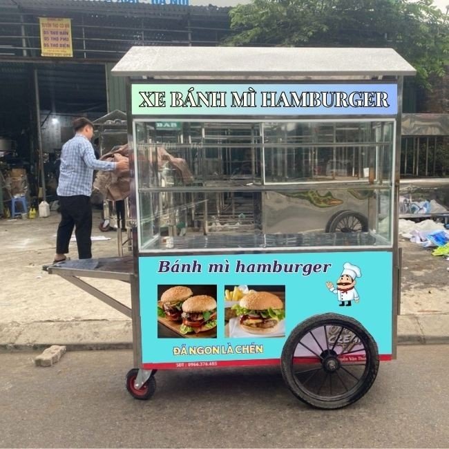 Xe bánh mì Hamburger mái chùa 1m8 H1800-C