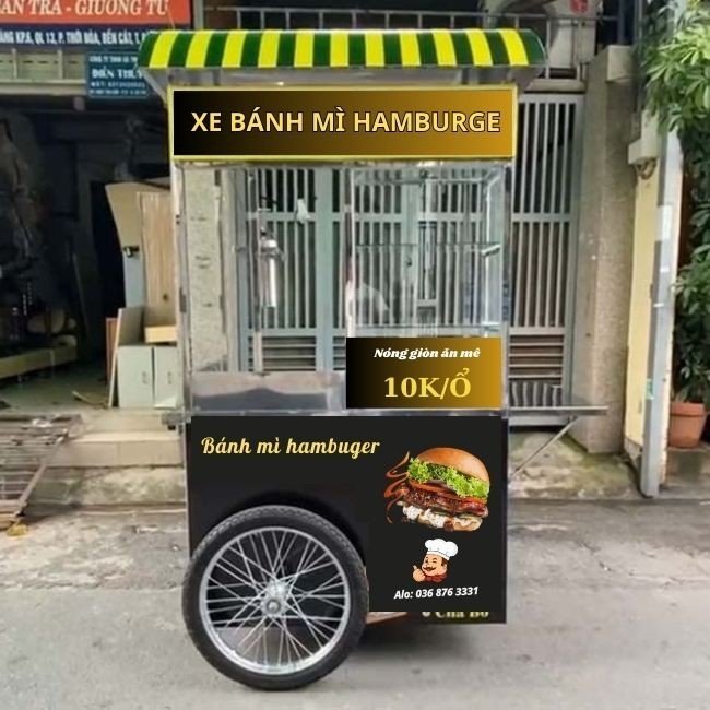 Xe bánh mì Hamburger mái vòm 90cm XI-90-MV