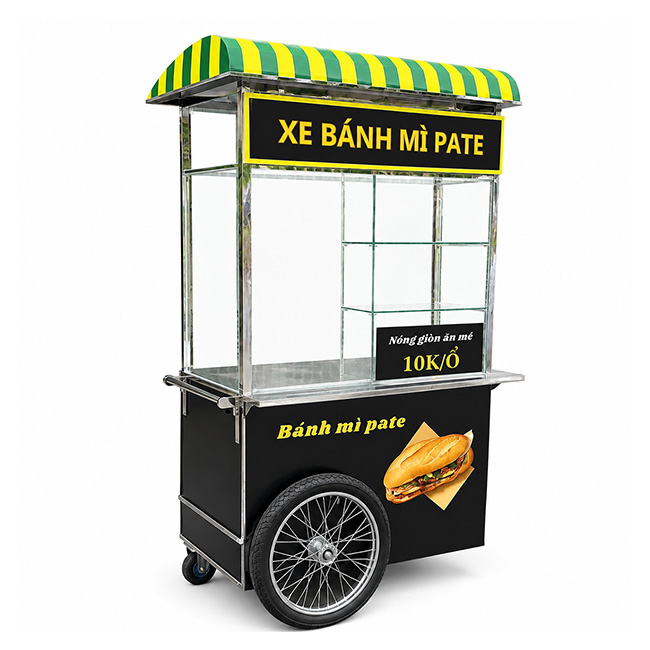 Xe bánh mì Pate mái vòm 90cm XI-90-MV