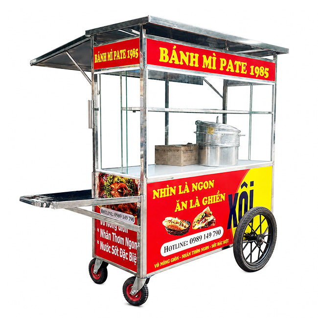 Xe bánh mì Pate mái bằng 2m XI-200-MB