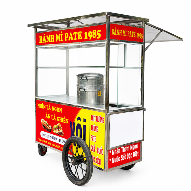 Xe bánh mì Pate mái bằng 2m XI-200-MB