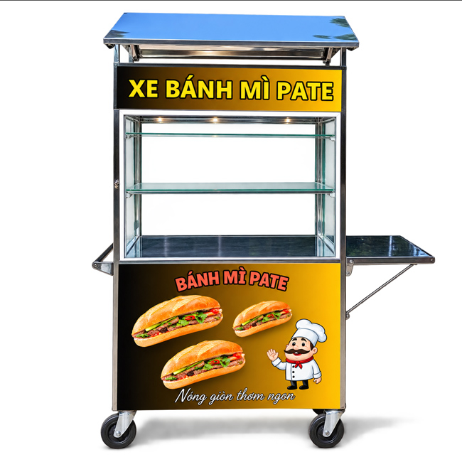 Xe bánh mì Pate mái chùa 1m XI-100-MA