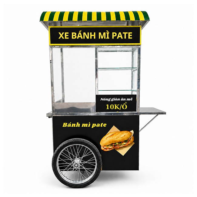 Xe bánh mì Pate mái vòm 90cm XI-90-MV